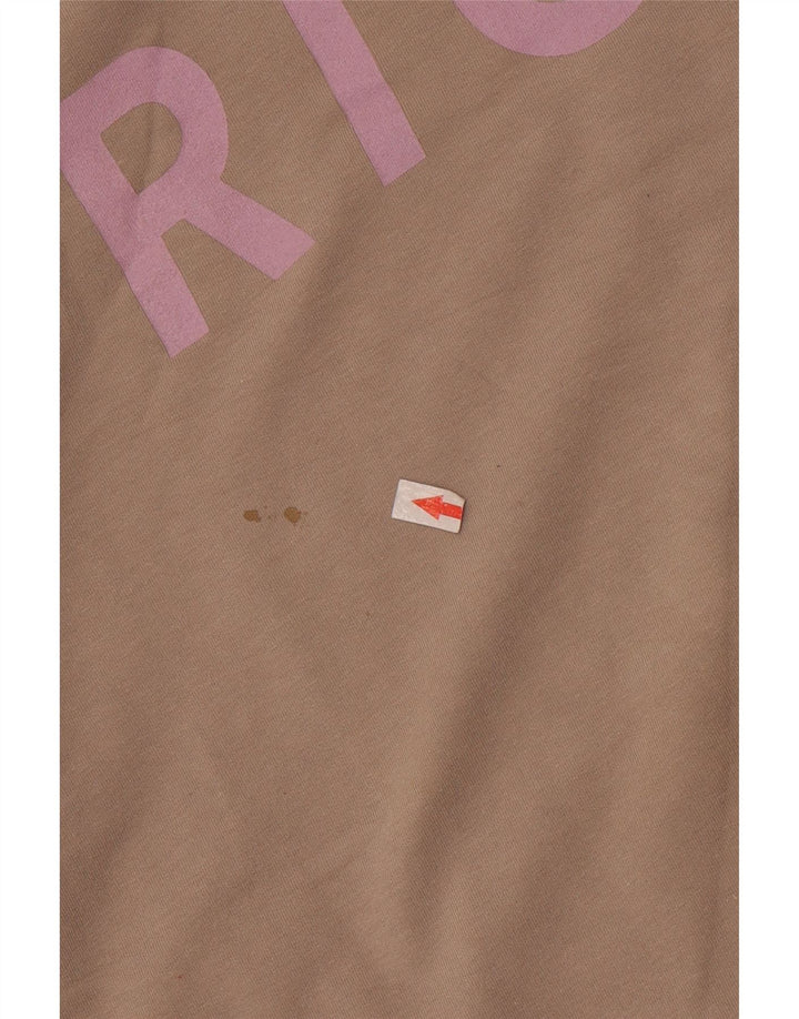 Felpa grafica da uomo Richmond Maglione grande in cotone marrone