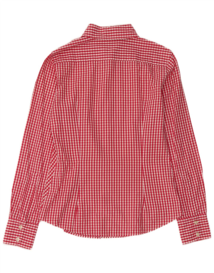 Camicia da donna Benetton UK 12 Medium Red Gingham