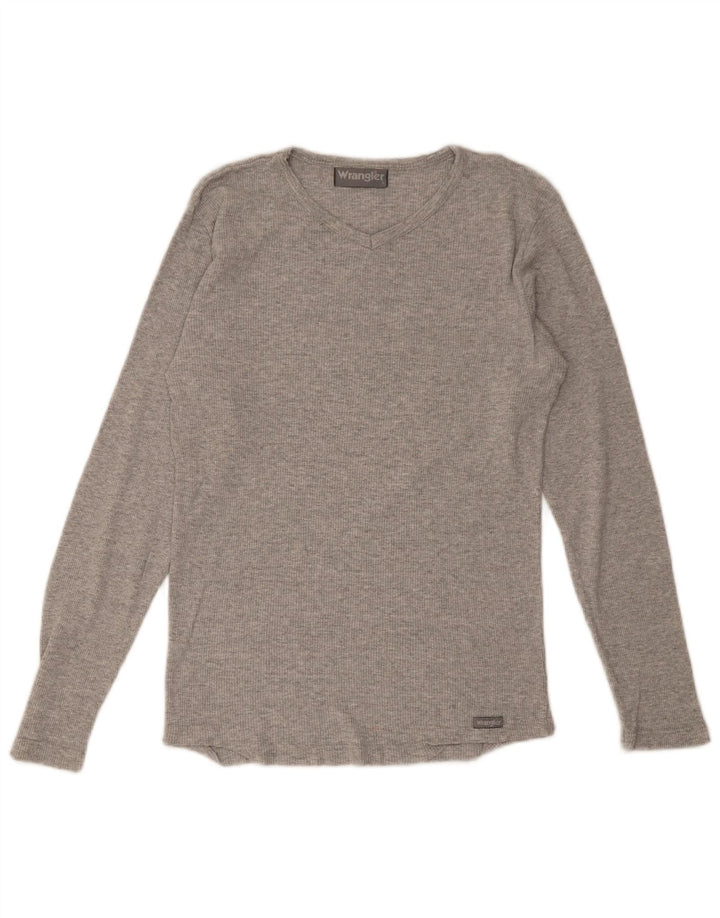 Top da donna a maniche lunghe Wrangler UK 14 grande grigio