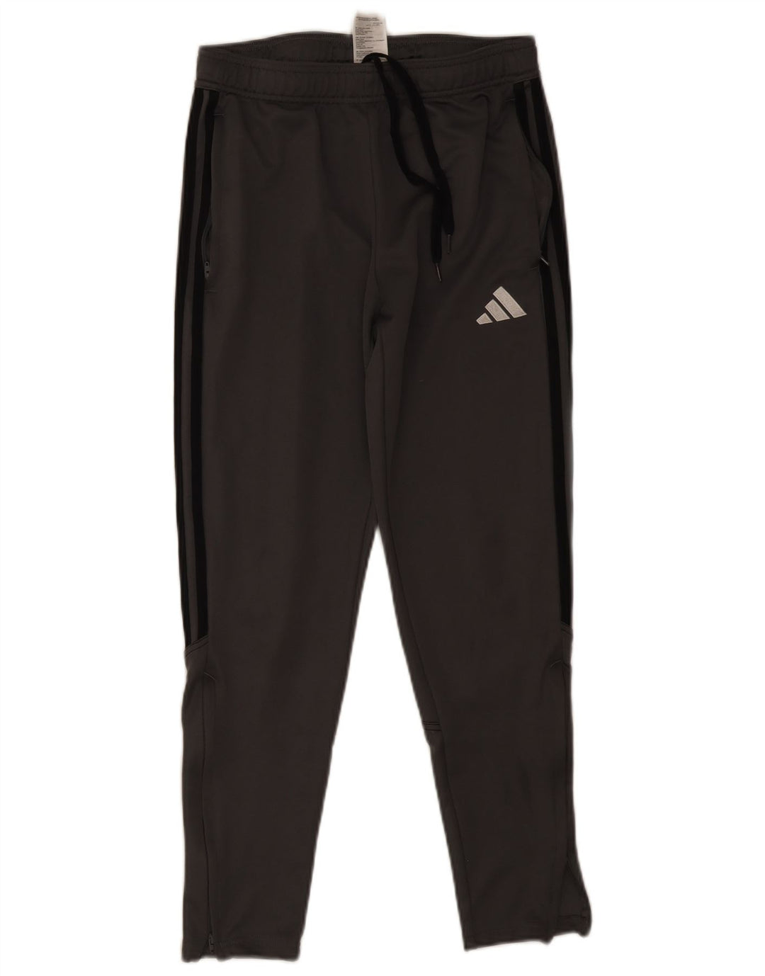 Pantaloni da tuta da uomo Adidas in poliestere grigio medio
