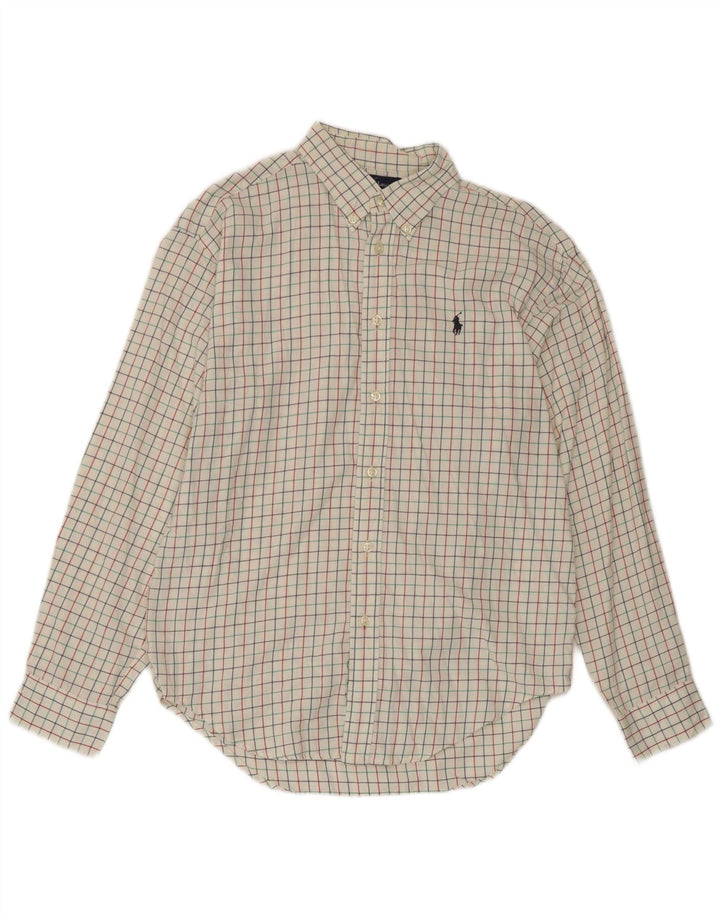Camicia Ralph Lauren da ragazzo 15-16 anni in cotone a quadri bianchi grandi