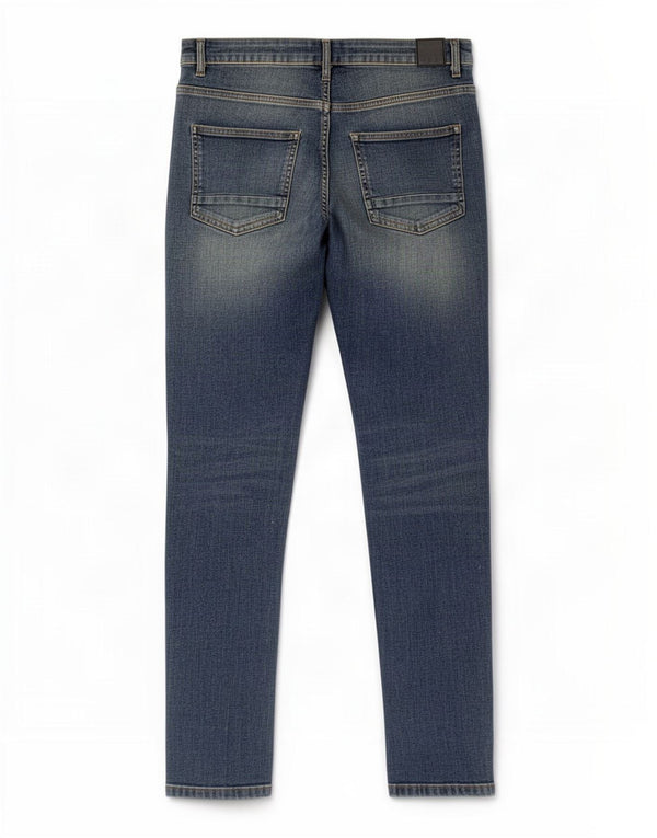 Jeans slim effetto consumato da uomo Bench W34 L32 cotone blu