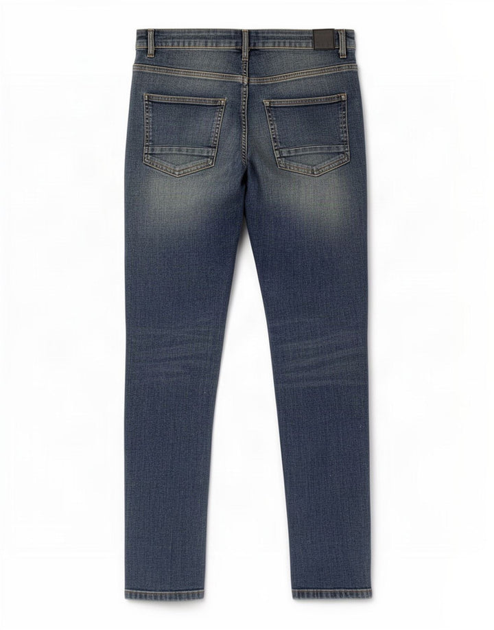 Jeans slim effetto consumato da uomo Bench W34 L32 cotone blu
