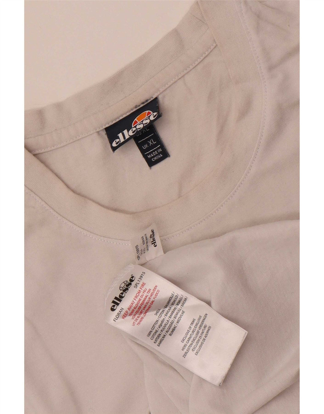 T-shirt da uomo Ellesse Top XL in cotone bianco
