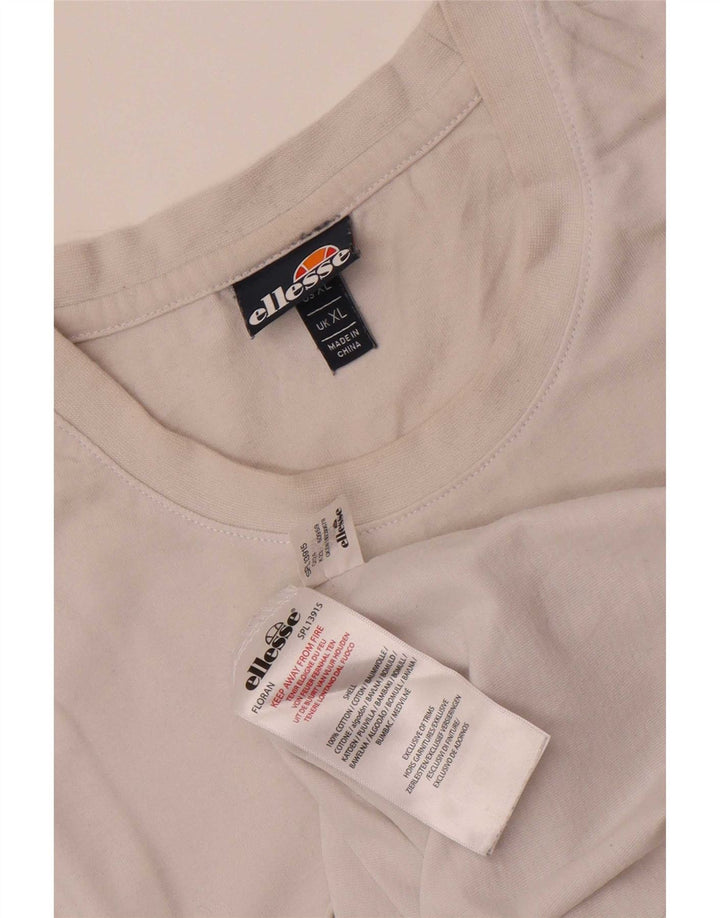 T-shirt da uomo Ellesse Top XL in cotone bianco