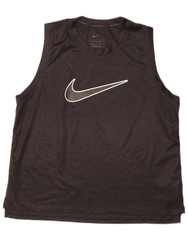 Canotta grafica Nike Dri Fit da donna UK 18 XL poliestere nero