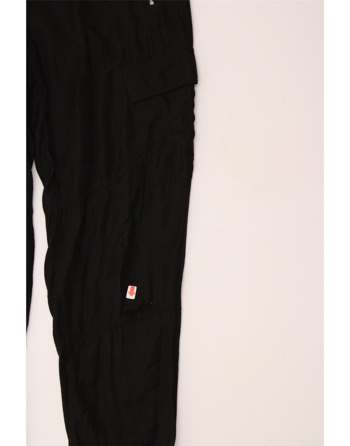 DKNY Womens Tapered Cargo Trousers US 6 Medium W30 L28 Black Rayon Vintage Dkny and Second-Hand Dkny from Messina Hembry 