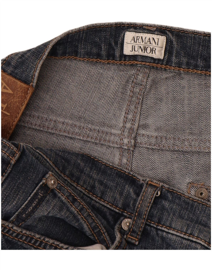 ARMANI JUNIOR Jeans Straight Ragazzo 15-16 Anni W32 L30 Cotone Blu