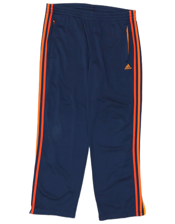 Pantaloni da tuta da uomo Adidas UK 42/44 Large Blu Navy Poliestere