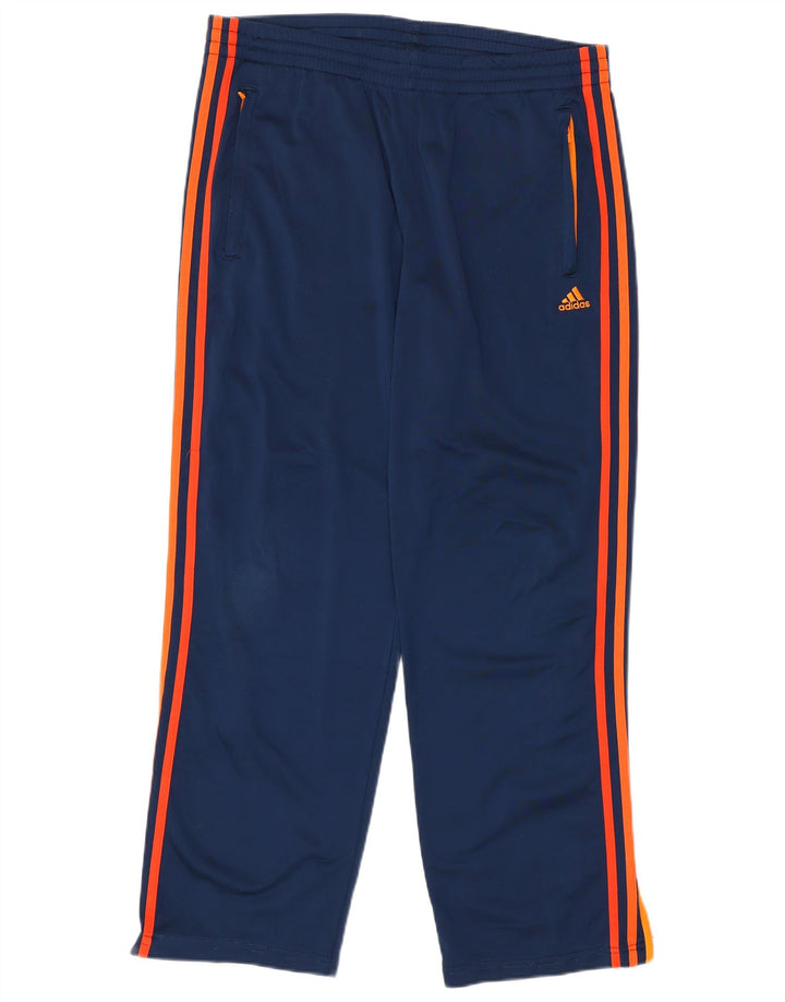 Pantaloni da tuta da uomo Adidas UK 42/44 Large Blu Navy Poliestere