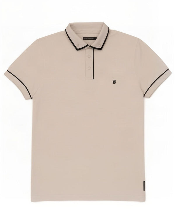 Polo da uomo French Connection grande in cotone bianco