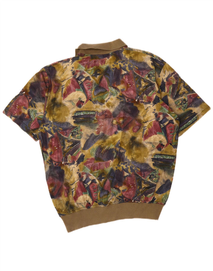 Polo grafica da uomo Pierre Cardin in cotone geometrico multicolore medio