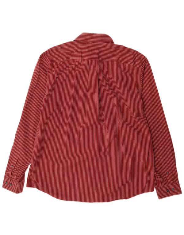 Camicia da uomo EDDIE BAUER grande cotone gessato rosso