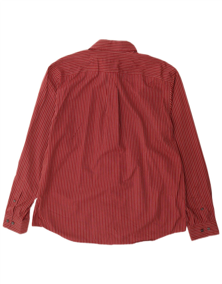 Camicia da uomo EDDIE BAUER grande cotone gessato rosso