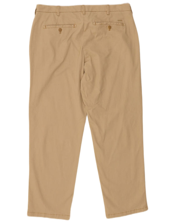 Pantaloni chino dritti da uomo Izod Salt Water W36 L30 in cotone beige