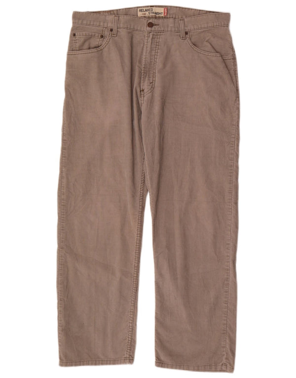 Levi's Mens 559 Relaxed Fit Straight Corduroy Trousers W36 L30 Grey Cotton