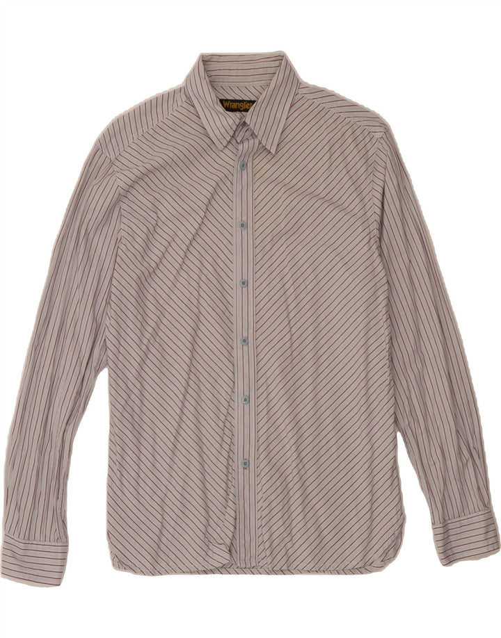 WRANGLER Mens Shirt Large White Striped Cotton Vintage Wrangler and Second-Hand Wrangler from Messina Hembry 