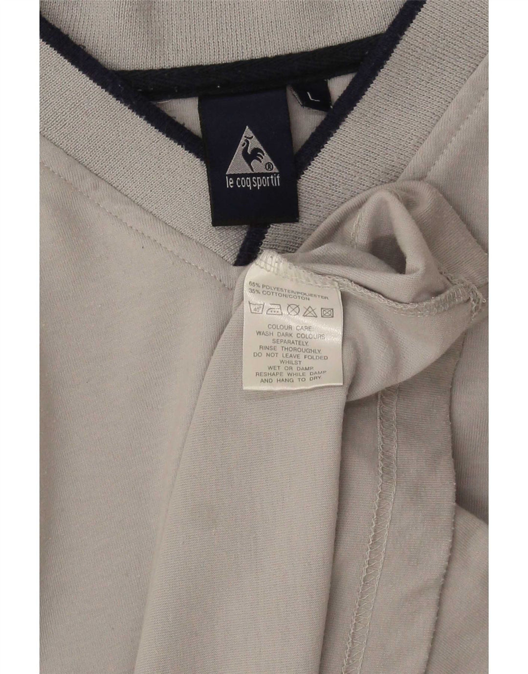 T-shirt da uomo Le Coq Sportif Top Large in poliestere grigio