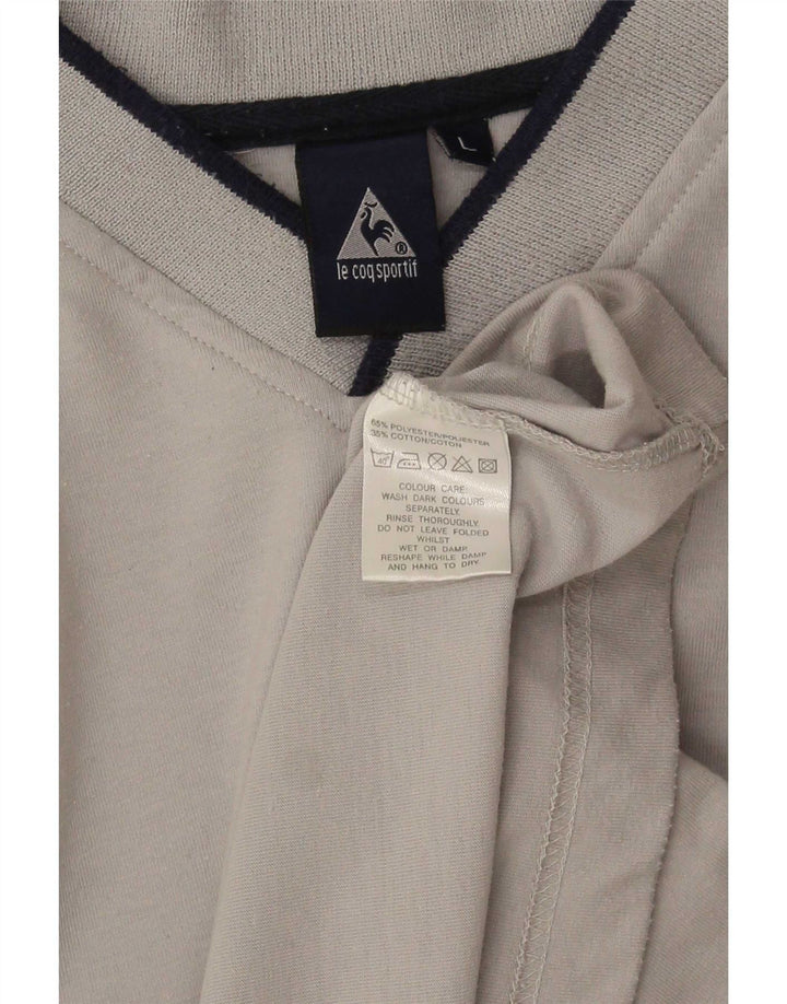 T-shirt da uomo Le Coq Sportif Top Large in poliestere grigio