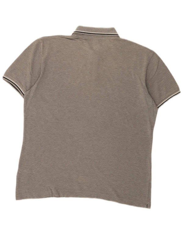 Polo da uomo Marina Yachting XL in cotone chiazzato grigio