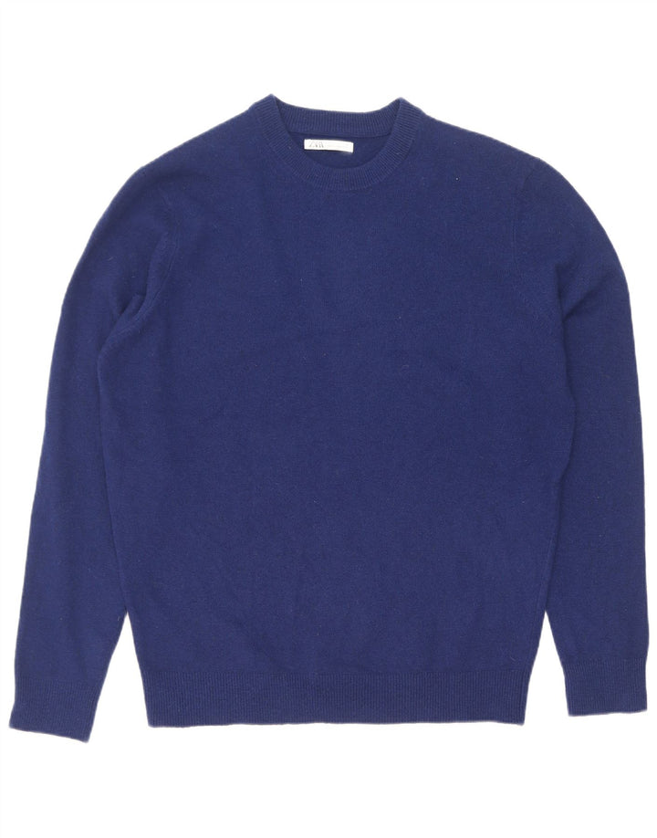 Maglione maglione girocollo da uomo Zara blu medio