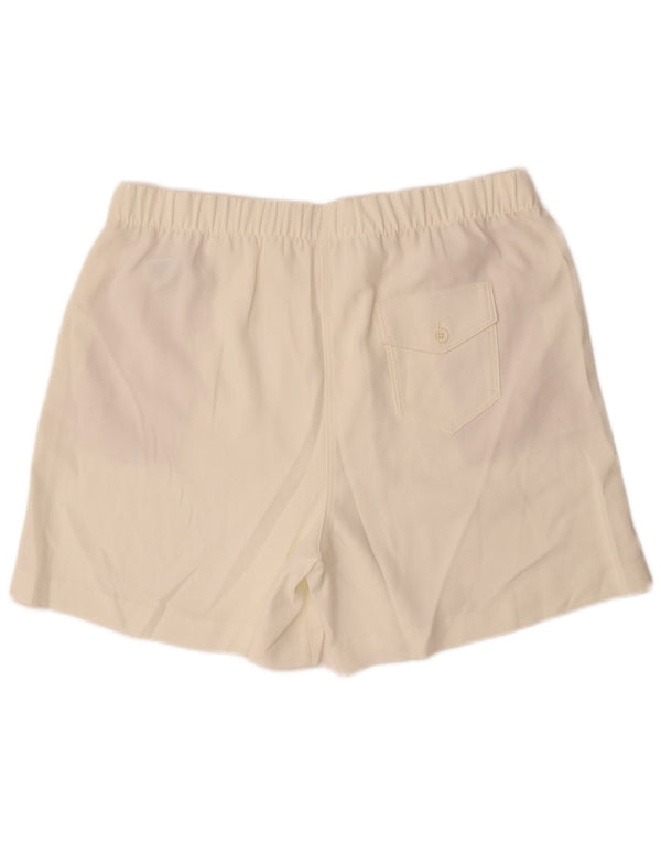 Pantaloncini chino da donna Marks & Spencer UK 18 XL W38 poliestere bianco sporco