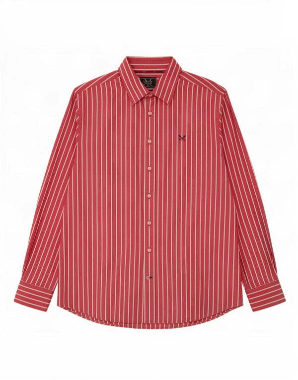 Crew Clothing Camicia da uomo su misura, grande gessato rosa