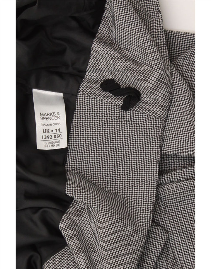 Gonna a tubino da donna Marks & Spencer UK 14 Large W32 grigio pied de poule
