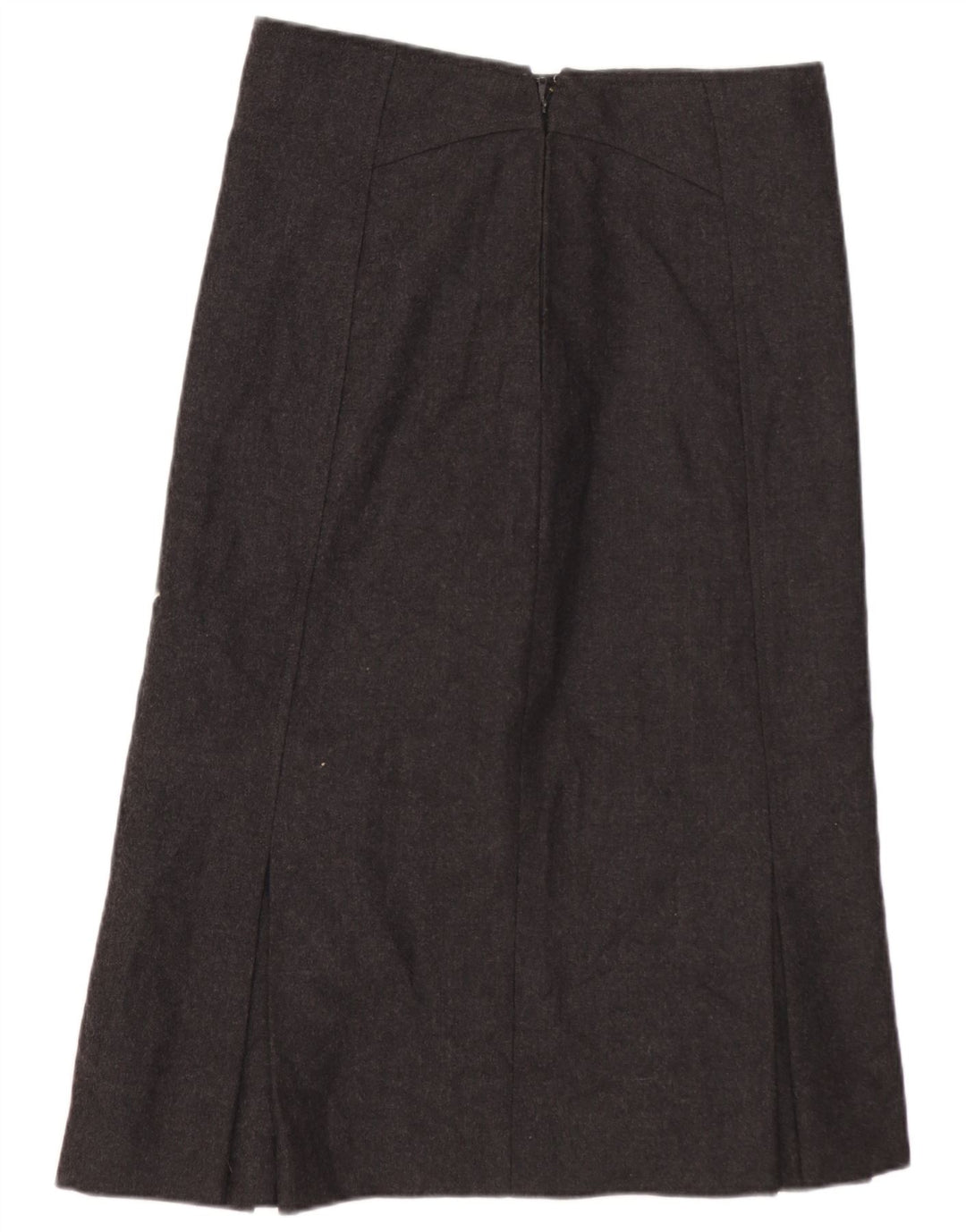 Gonna a trapezio da donna vintage IT 44 media W28 lana grigia