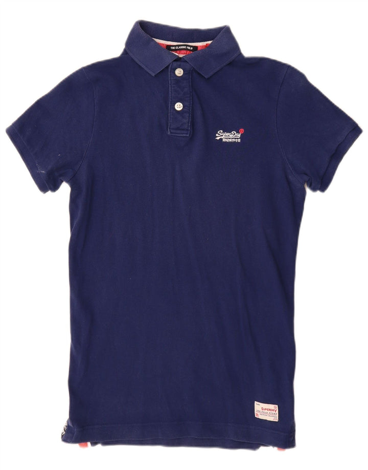 Polo da uomo Superdry Small in cotone blu navy