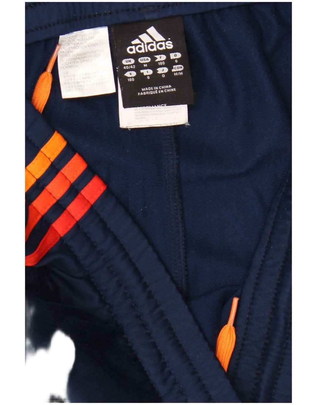 Pantaloni da tuta da uomo Adidas UK 40/42 Poliestere blu navy medio