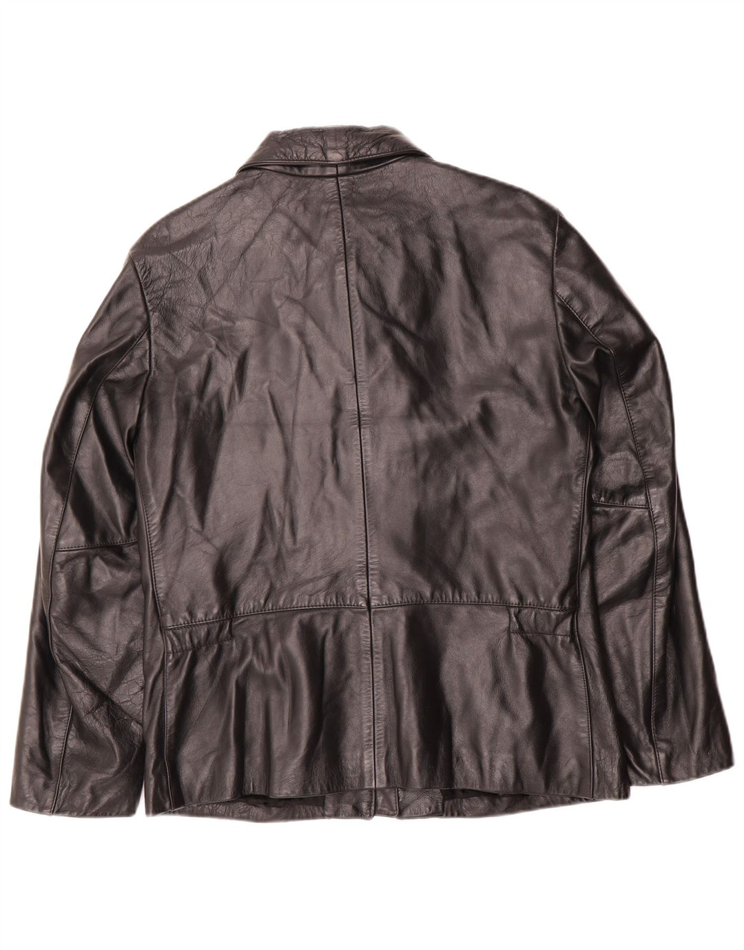 Giacca in pelle da donna Benetton UK 14 media pelle nera