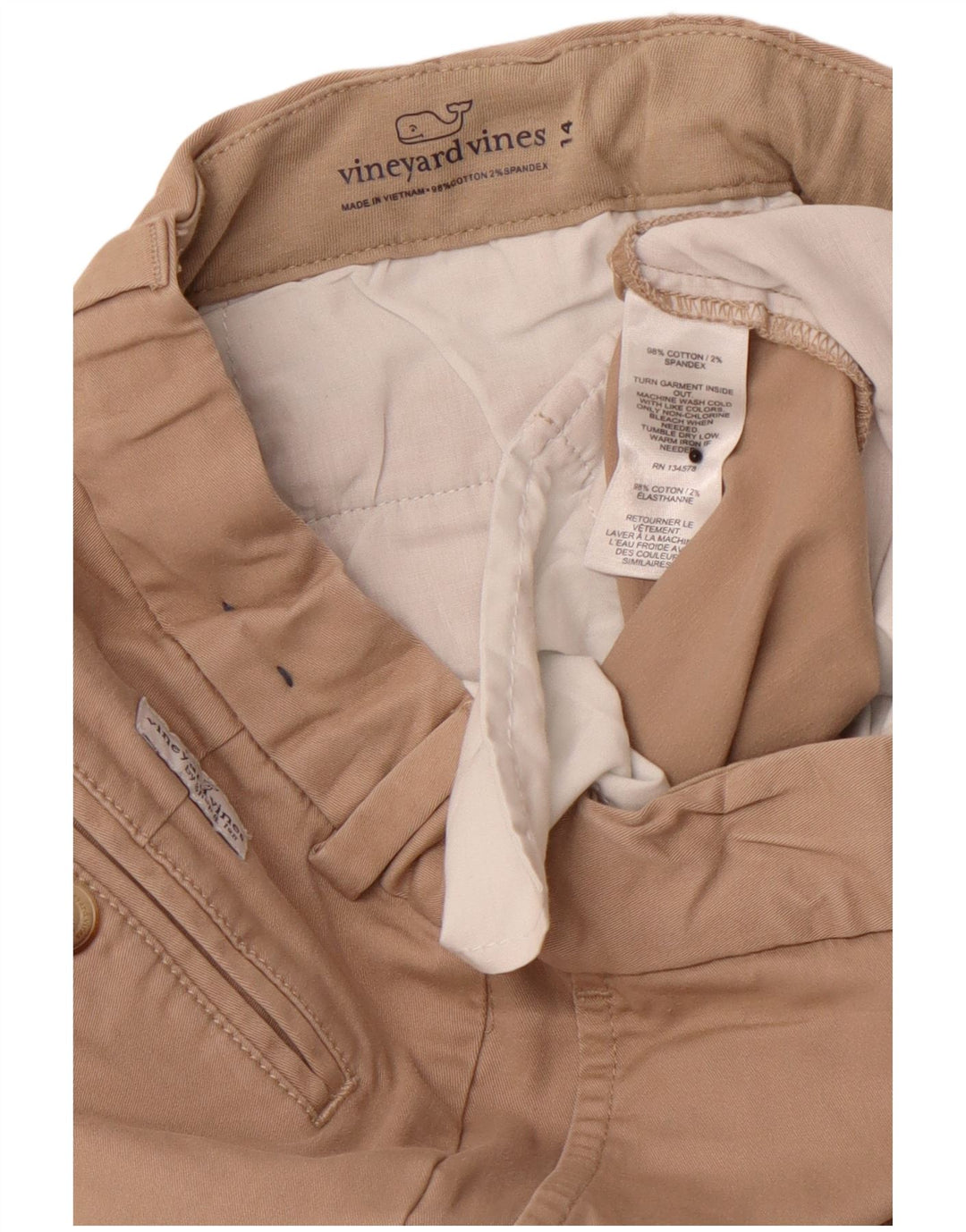 VINEYARD VINES Pantaloni chino dritti per ragazzi 13-14 anni W24 L26 Beige
