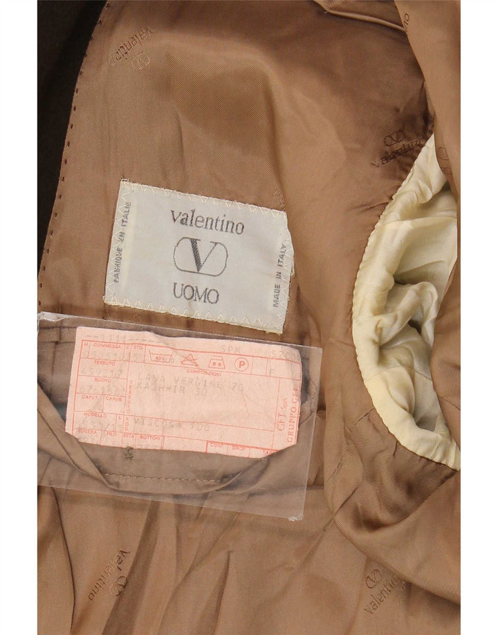 Giacca blazer da uomo a 2 bottoni Valentino UK 38 media lana vergine kaki