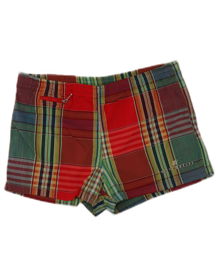 Pantaloncini da bagno da uomo Belfe & Belfe IT 50 Large in cotone a quadri multicolore