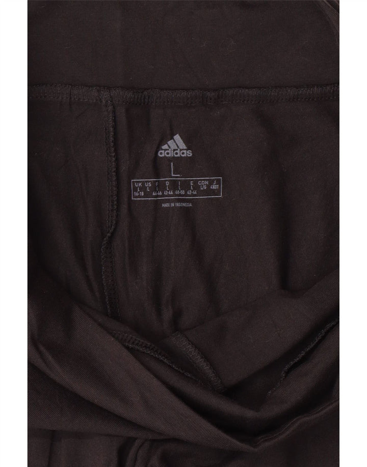 Leggings grafici ADIDAS da donna UK 16/18 Large Nero