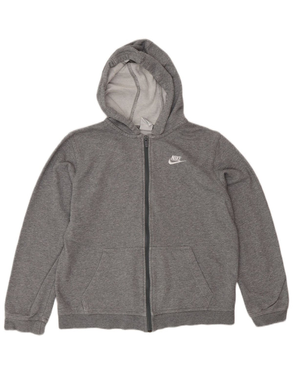 Felpa con cappuccio e zip Nike da ragazzo 13-14 anni XL in cotone grigio
