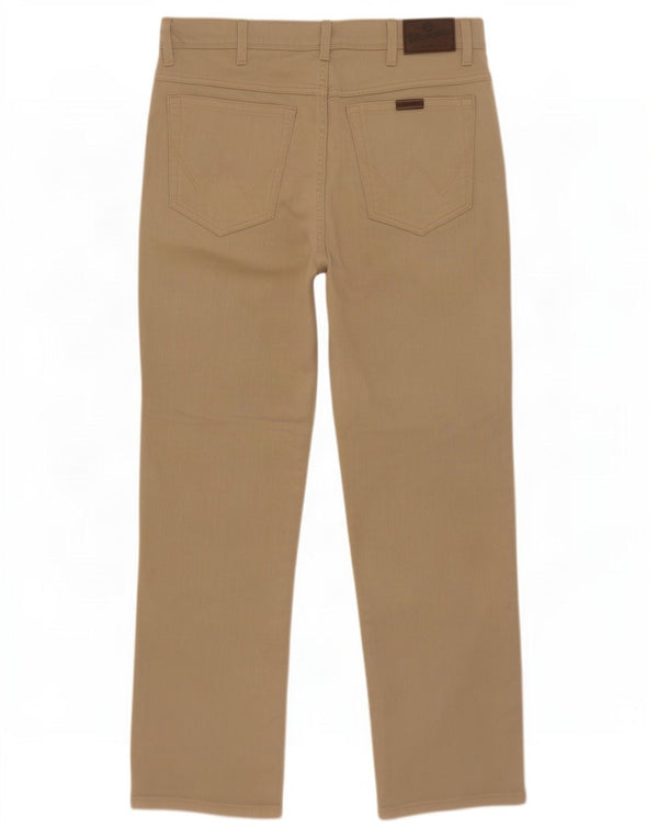 Pantaloni casual Wrangler da uomo vestibilità regolare W36 L30 cotone beige