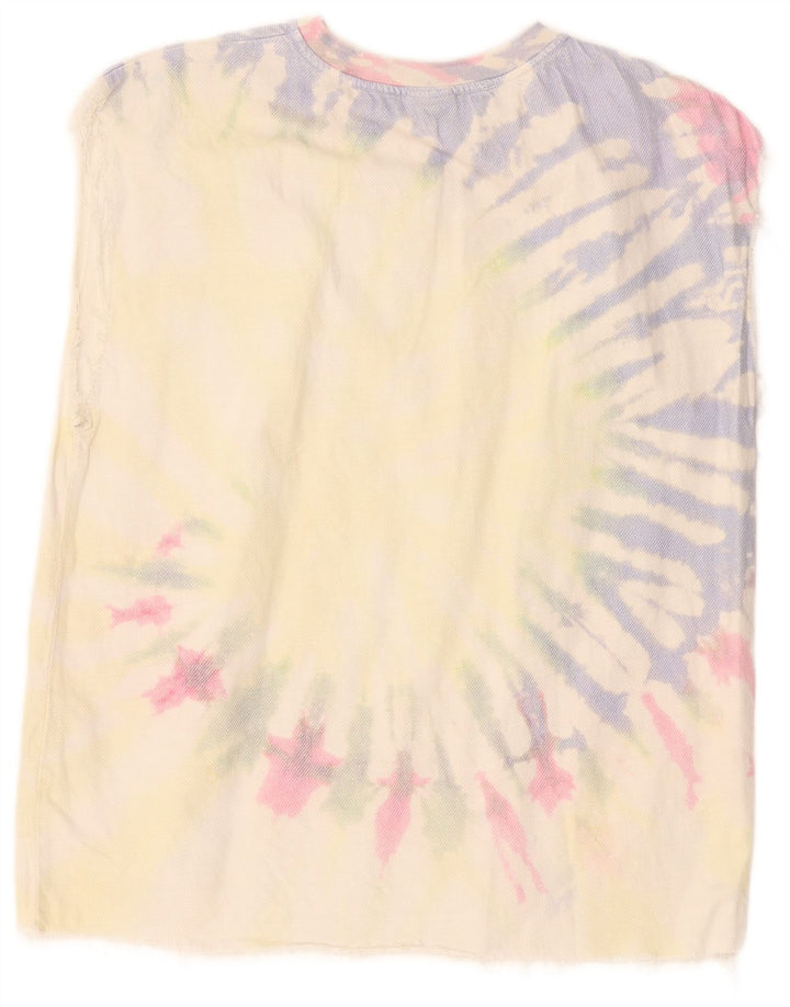 Canotta da uomo Zara piccola in cotone tie-dye multicolore