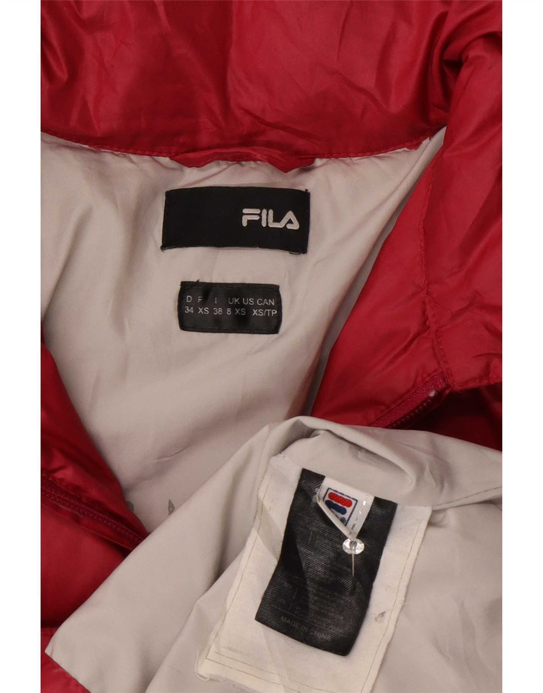 Giacca imbottita da donna Fila UK 8 Small Rosa Poliestere