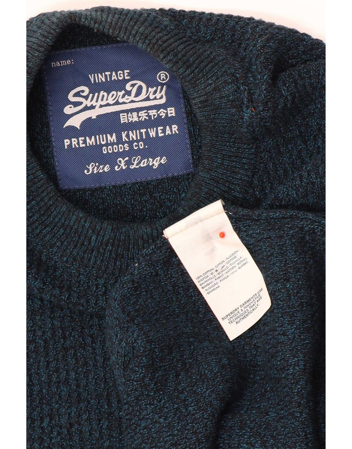 Maglione maglione girocollo da uomo Superdry XL blu navy