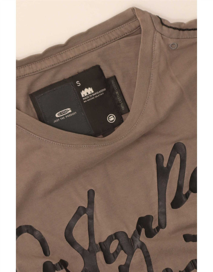 T-shirt grafica da uomo G-Star Top piccola in cotone marrone
