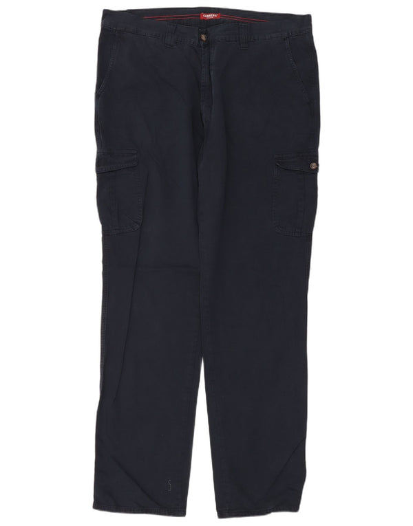 Pantaloni cargo dritti regolari da uomo Carrera W38 L34 cotone blu navy