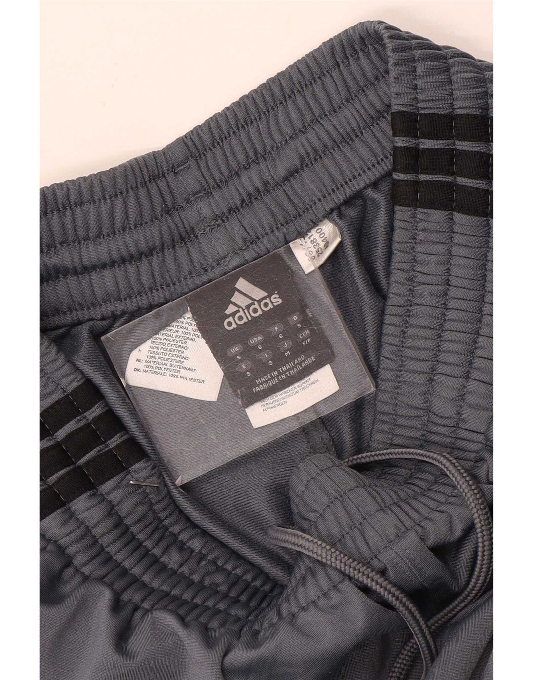 Pantaloni da tuta Adidas da uomo piccoli in poliestere grigio