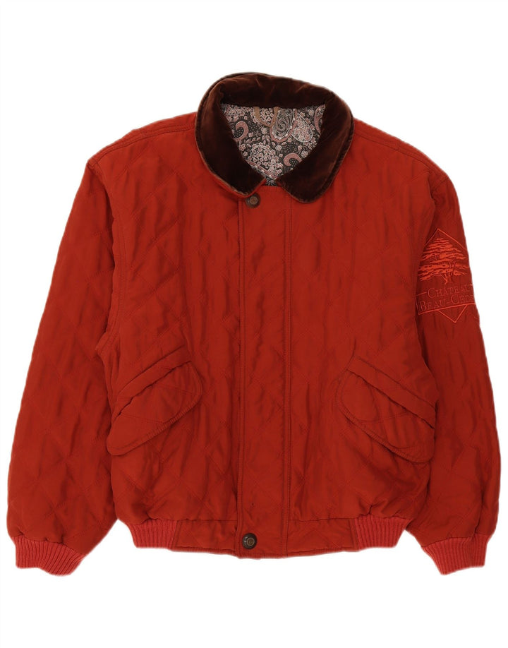 Giacca bomber grafica da uomo Chateu Beau Cedre IT 46 Small Red Colourblock
