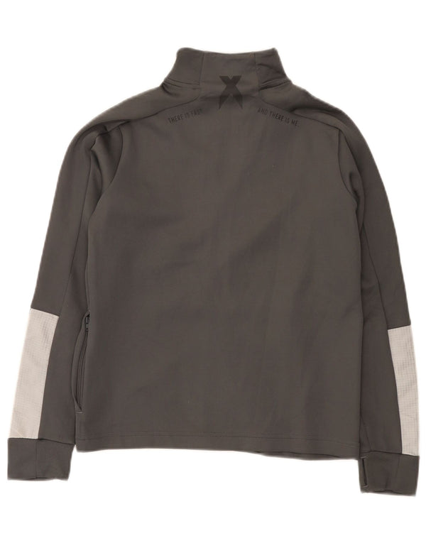 Giacca Top della tuta da ragazzo Adidas 9-10 anni in poliestere grigio