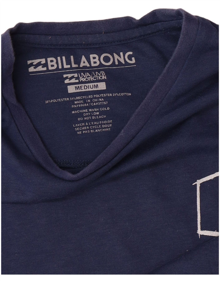 T-shirt grafica da donna BILLABONG Top UK 14 poliestere medio blu navy