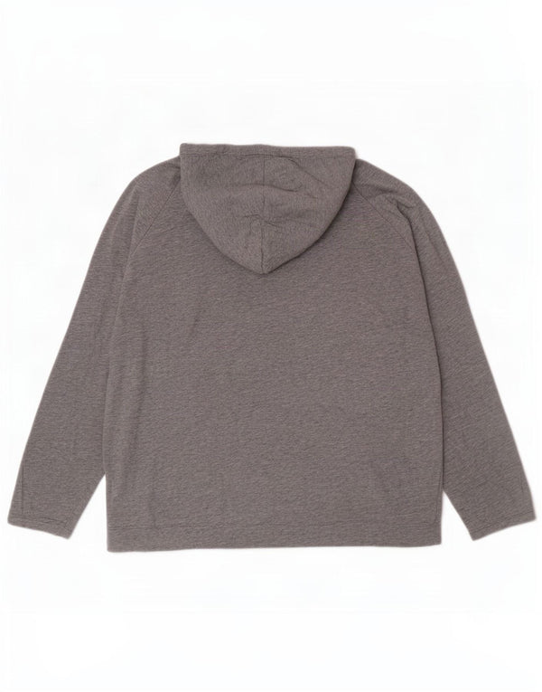 Felpa con cappuccio oversize da donna Puma UK 16 Large in cotone chiazzato grigio