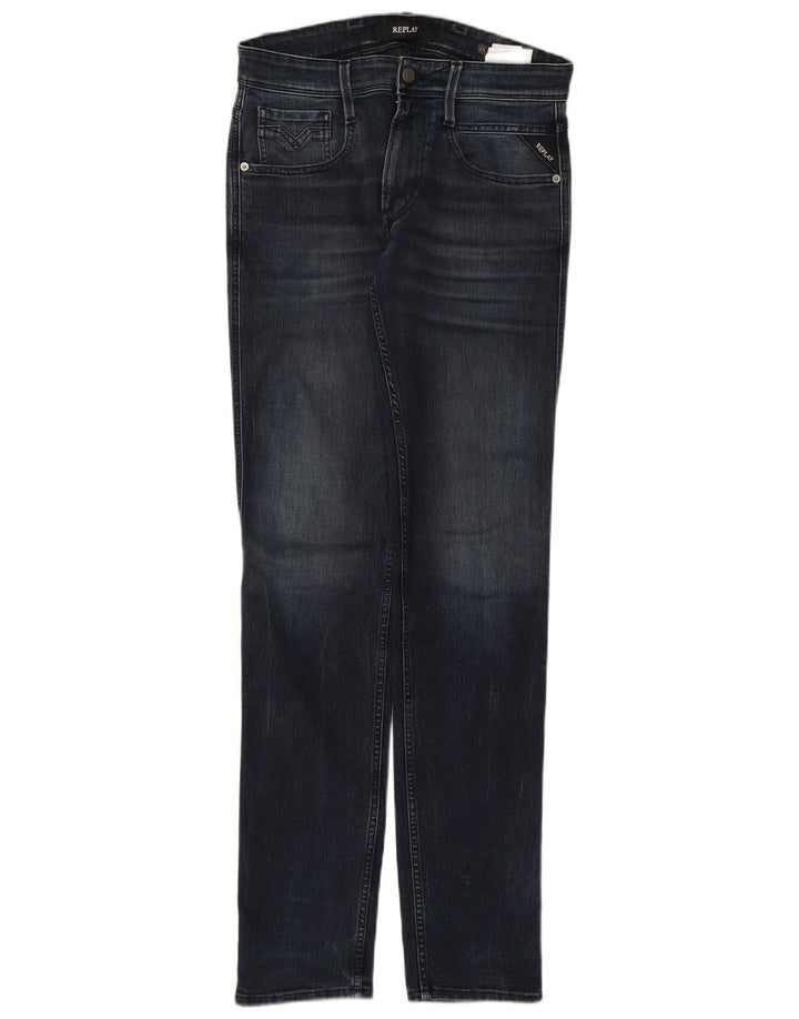 REPLAY Jeans slim da donna W31 L34 cotone blu navy
