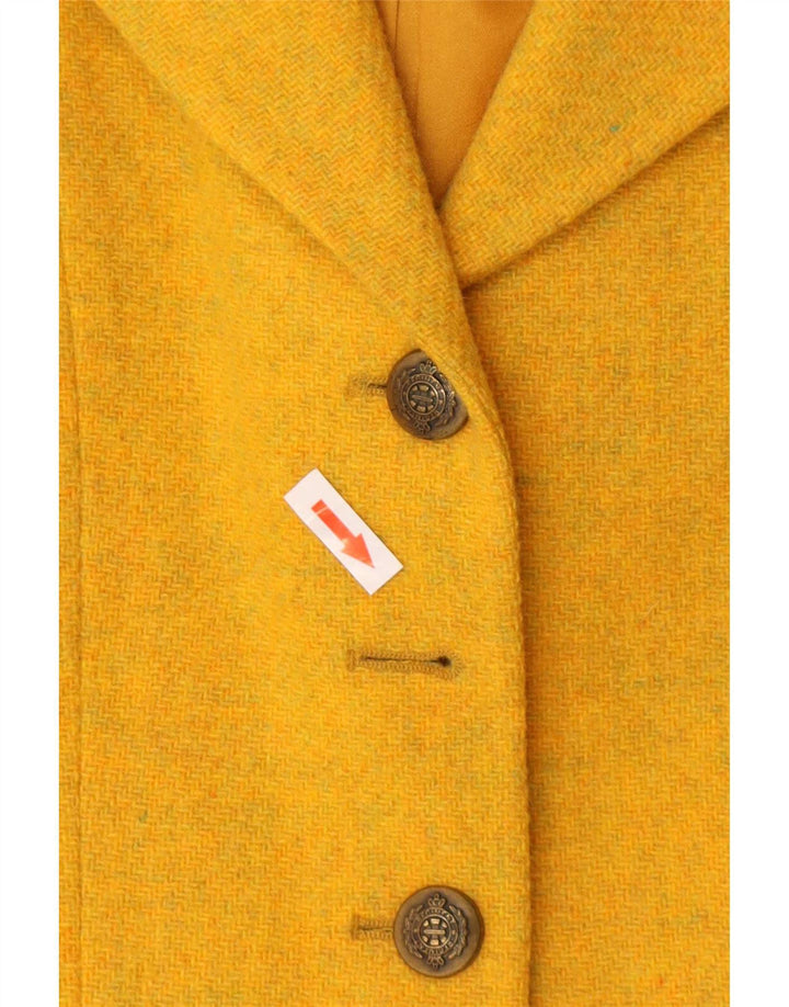 Nuova giacca blazer a 4 bottoni da donna Penny IT 42 lana gialla media